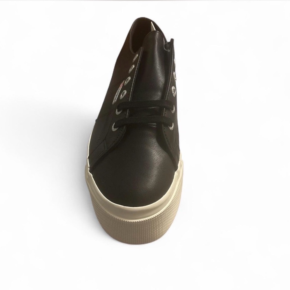 Superga Black Sneakers with Cream Sole